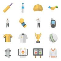 Sports Flat Vector Icons Set