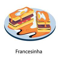 Trendy Francesinha Concepts vector