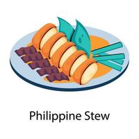 Trendy Philippine Stew vector
