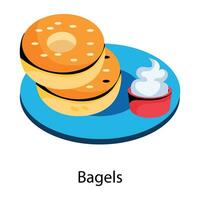 Trendy Bagels Concepts vector