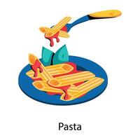 conceptos de pasta de moda vector