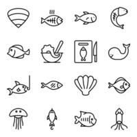 Pack of Freshwater Food Icon Vectors