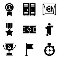 Pack of Football Game Icons vector