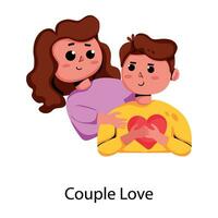 Trendy Couple Love vector