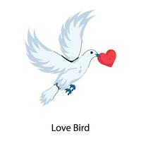 Trendy Love Bird vector