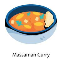 de moda Massaman curry vector