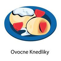 Trendy Ovocne Knedliky vector