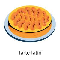 de moda tarta tatin vector