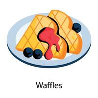 Trendy Waffles Concepts vector