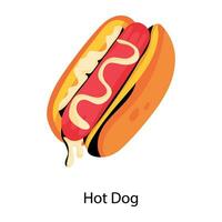 Trendy Hot Dog vector