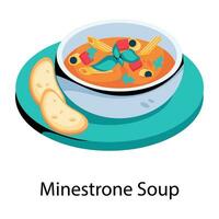 Trendy Minestrone Soup vector