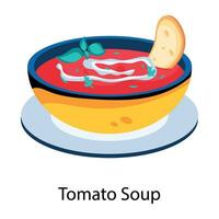 de moda tomate sopa vector