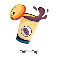 Trendy Coffee Cup vector