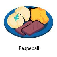 Trendy Raspeball Concepts vector