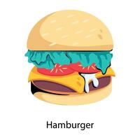 Trendy Hamburger Concepts vector