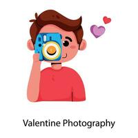 Trendy Valentine Photography vector