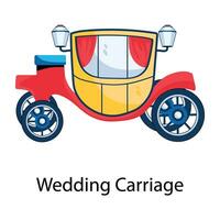 Trendy Wedding Carriage vector