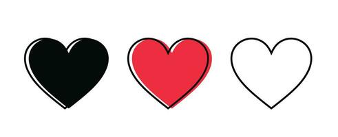 Heart icons. Vector illustration. EPS10