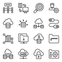 Pack of Data Organization Icons vector