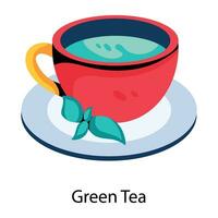 Trendy Green Tea vector