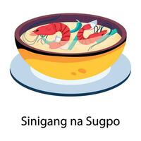 Trendy Sinigang na Sugpo vector