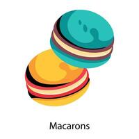 Trendy Macarons Concepts vector