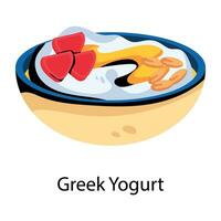 de moda griego yogur vector
