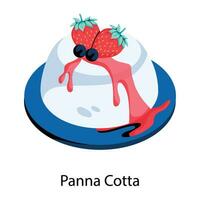 Trendy Panna Cotta vector