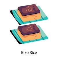 de moda biko arroz vector