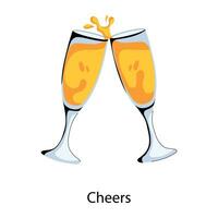 Trendy Cheers Concepts vector