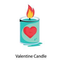 Trendy Valentine Candle vector