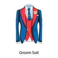 Trendy Groom Suit vector