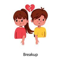 Trendy Breakup Concepts vector