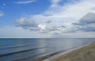 Deserted sea beach. Quiet sea Sea surface landscape photo