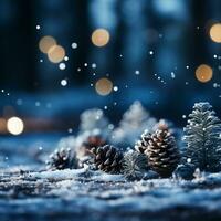 AI generated Pine cones and a branch of a tree photo