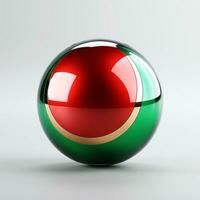 ai generado un rojo y verde pelota foto