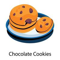 Trendy Chocolate Cookies vector