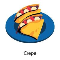 Trendy Crepe Concepts vector