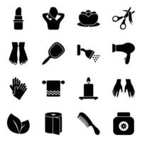 Pack of Salon and Spa Icons vector