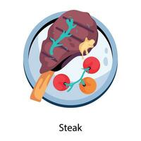 Trendy Steak Concepts vector