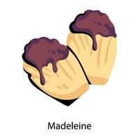 Trendy Madeleine Concepts vector