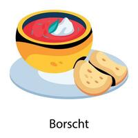 Trendy Borscht Concepts vector