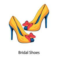 Trendy Bridal Shoes vector