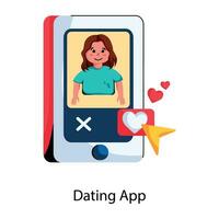 Trendy Dating App vector