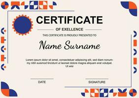 document certificate achievement background template vector design creative