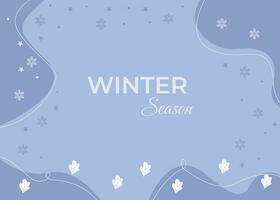 winter poster banner template design minimalist winter background vector