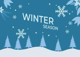 design winter template banner minimalist background vector