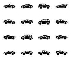 Pack of Automotive Cars Icons vector