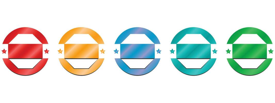 Set of company badge certificates. Vector illustration certified logo design.