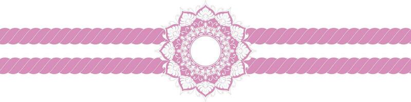 Mandala pattern with pink circles and white circles in the center for adding messages to wedding cards for the bride and groom. vector